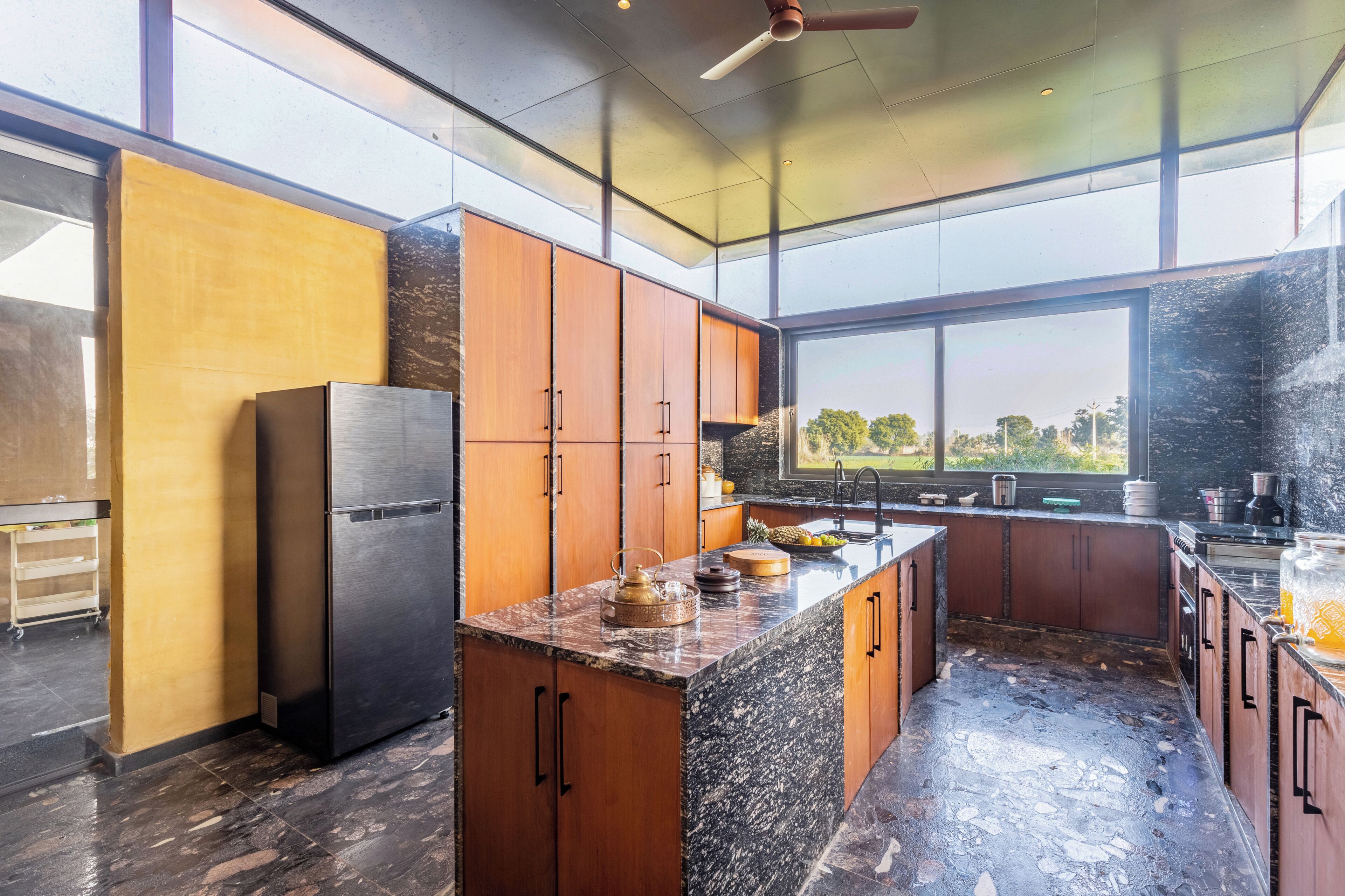 Deluxe villa, uitzicht op tuin | Privékeuken