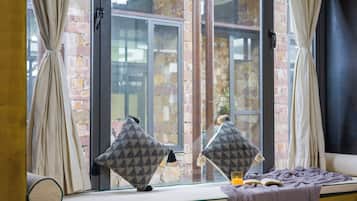 Deluxe villa, uitzicht op tuin | Interieur