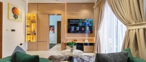 Luxury Apartment, Balcony, City View | Interior