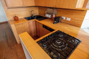 Duplex, vista para o rio | Cozinha privada