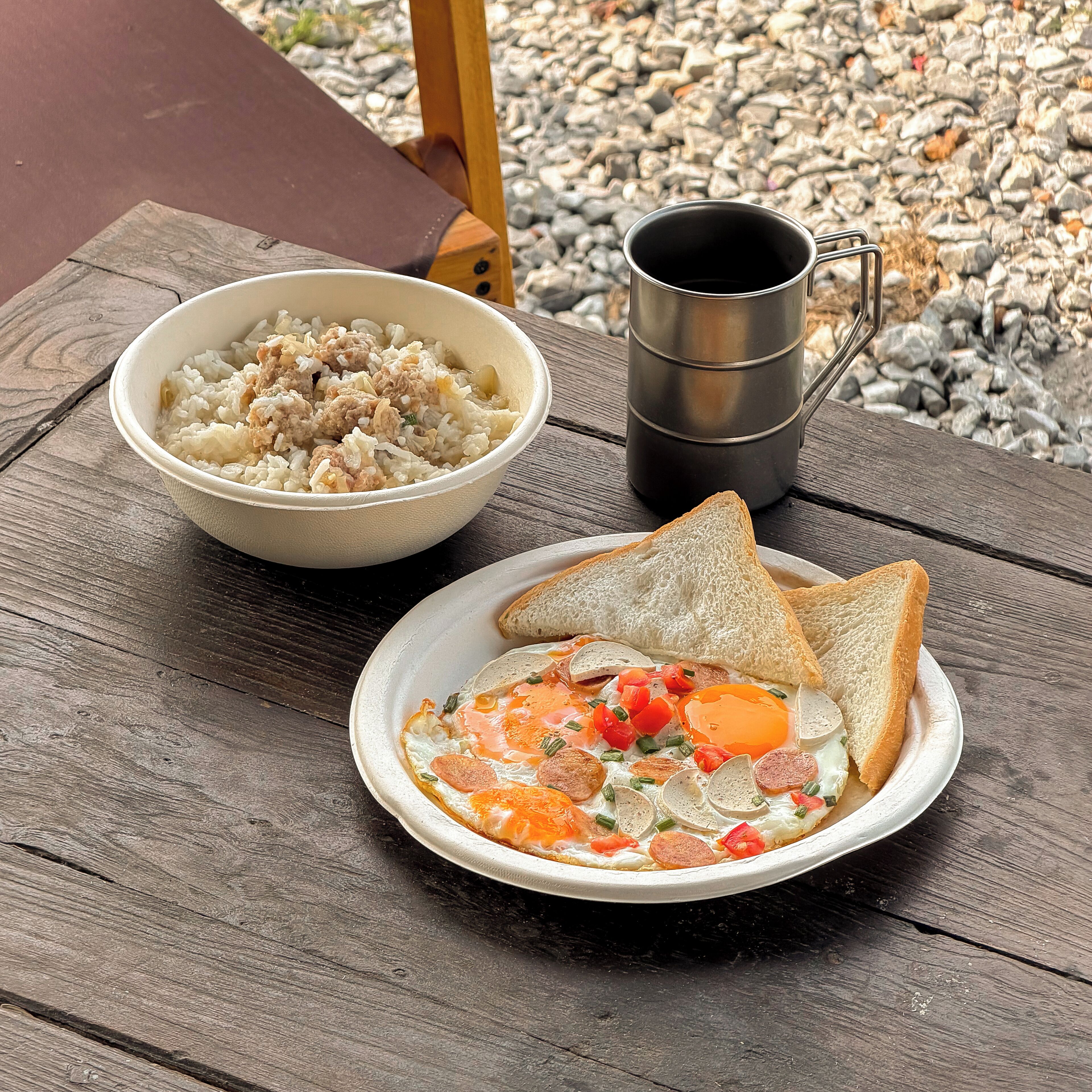 Mobile Home, Patio, Mountain View | Breakfast meal