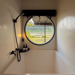 Mobile Home, Patio, Mountain View | Bathroom - termfun camping (thungkhwaikin, Klaeng)