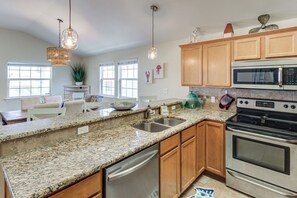 Fridge, microwave, stovetop, dishwasher - Walk or Ride to Beach! Family Home w/ Patio Lounge (Port Aransas)