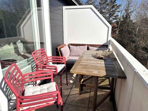 Outdoor dining - Weitblick I Helle Galeriewohnung in 1. Strandreihe mit Meerblick (Sankt Peter-Ording)