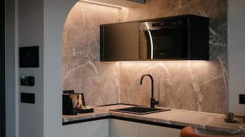 Premium Villa | Private kitchen | Fridge, espresso maker