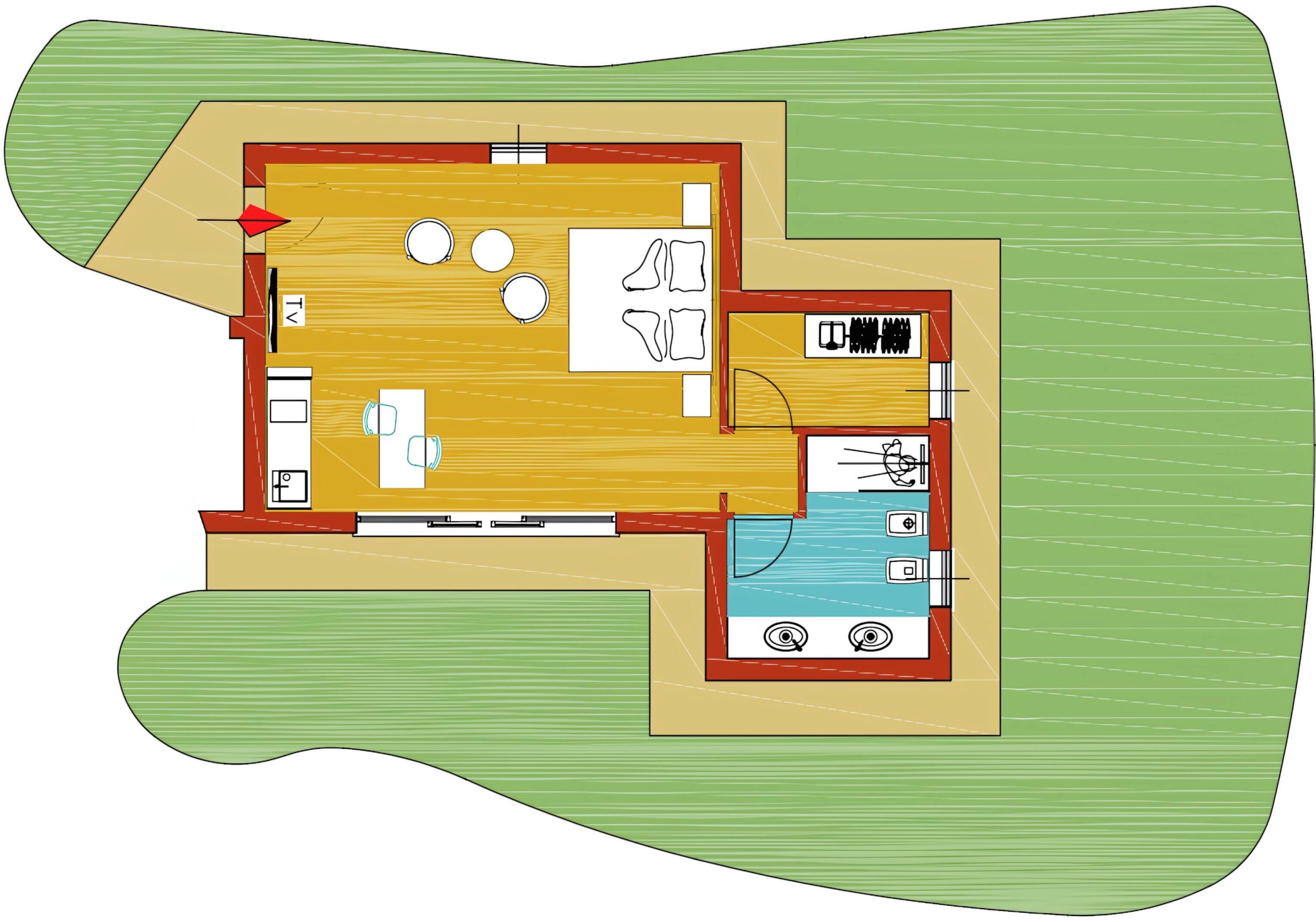 Exclusive-studiolejlighed | Plantegning