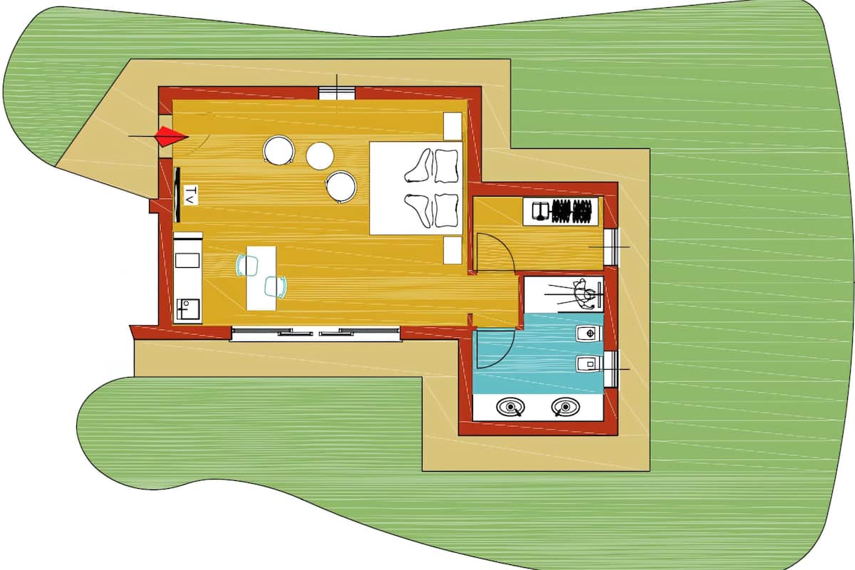 Exclusive-studiolejlighed | Plantegning