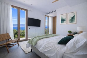 8 bedrooms, iron/ironing board, WiFi, bed sheets - Roger Estate, a beautiful new villa in the Kassiopi area (Kassiopi)
