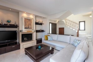 Smart TV - Acro Villa | 3 Bedrooms, 2 Bathrooms (Rhodes)