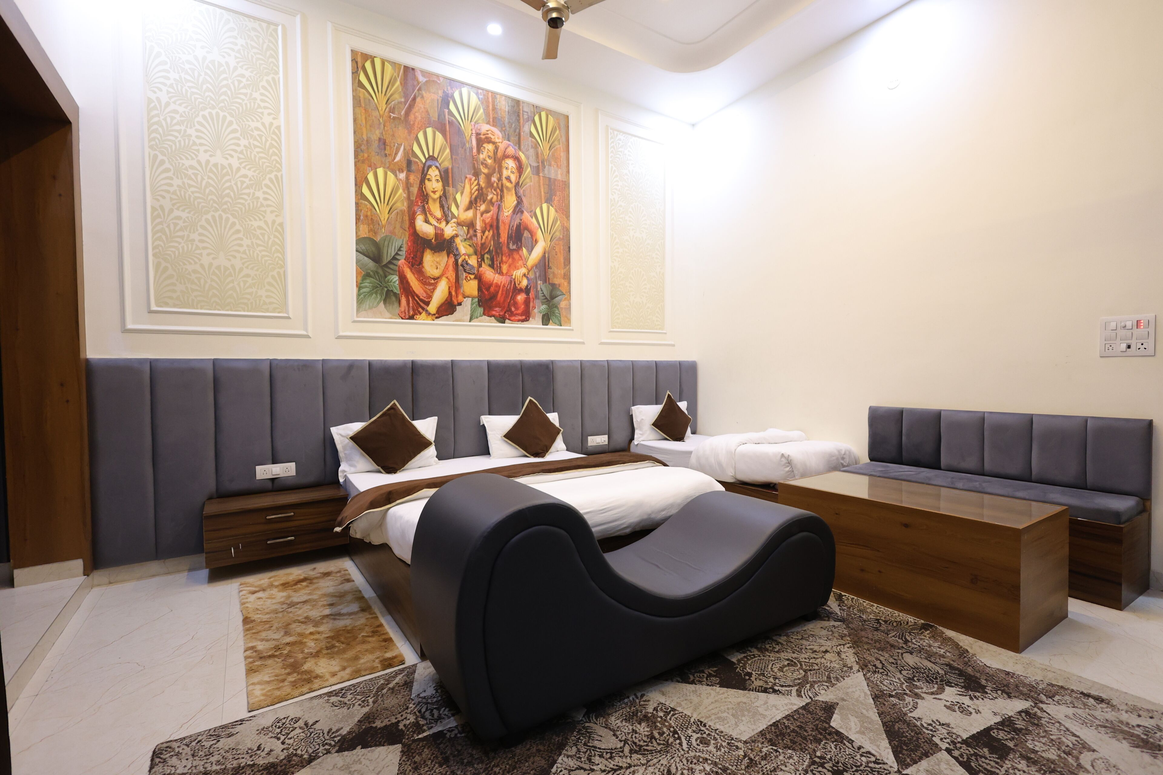 Family Triple Room, Balcony | Desk, laptop workspace, blackout drapes, soundproofing