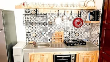 Familie studio, gedeeltelijk uitzicht op zee | Privékeuken