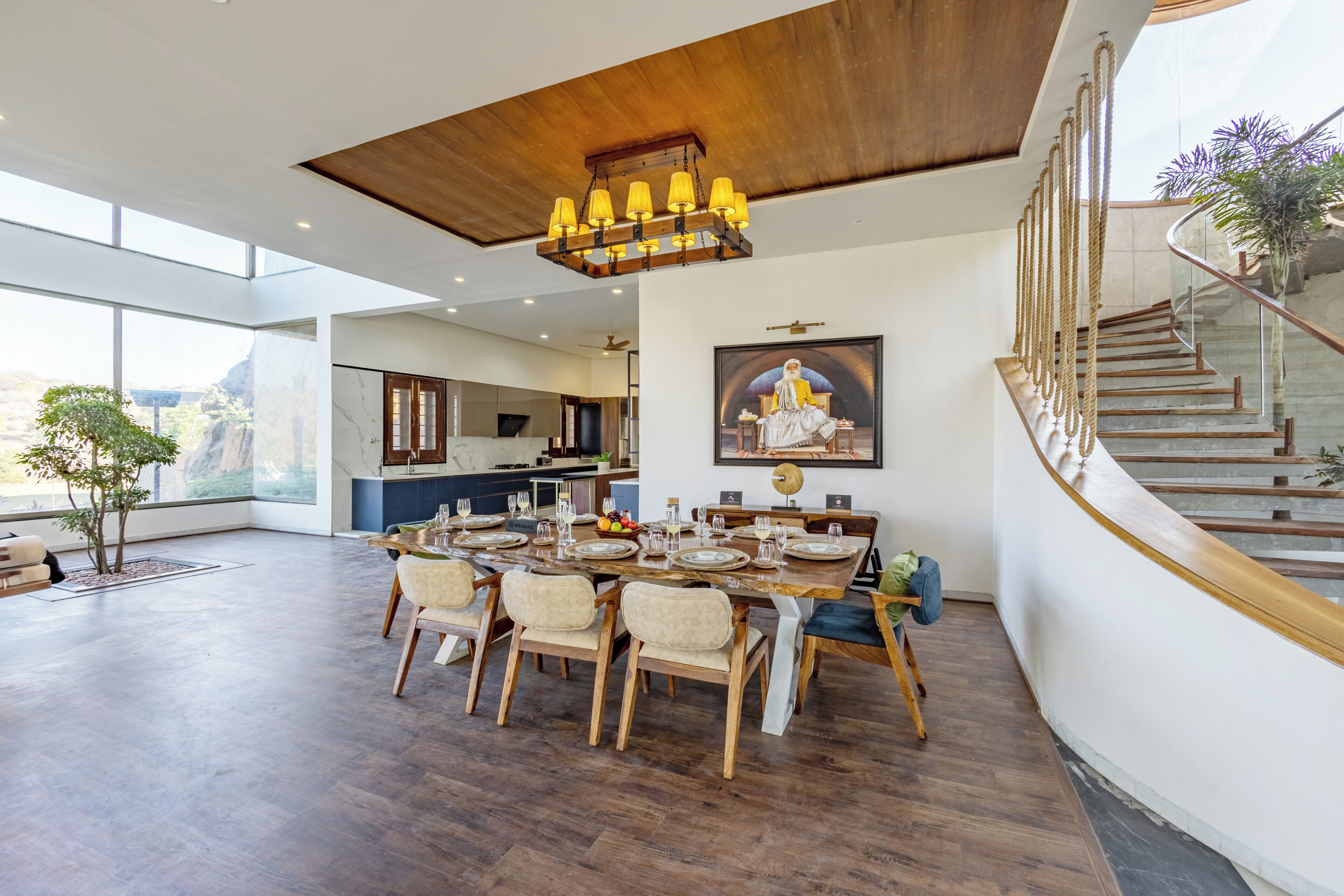 Villa de lujo, vista al patio | Restaurantes