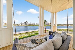 Terrace/patio - Lakeside Coastal Retreat w/ Views, Gulf Breezes & Space for 16 @CinnamonShore (Port Aransas)