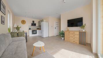 Leilighet, balkong | Oppholdsområde