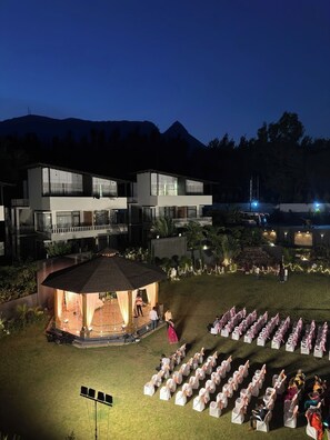 Outdoor wedding area