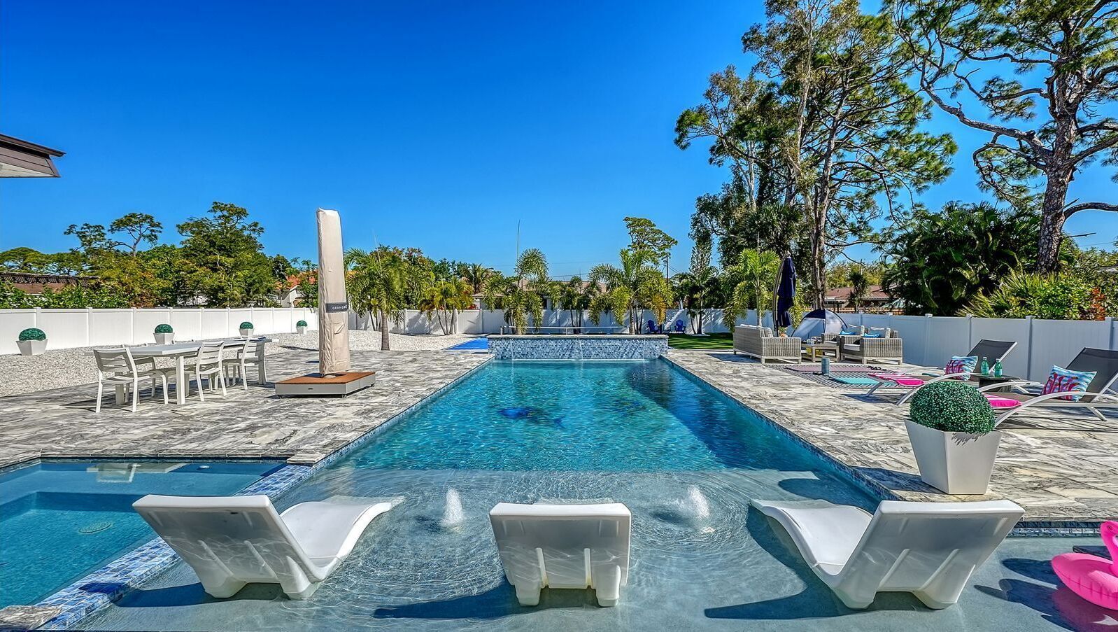 Una piscina riscaldata