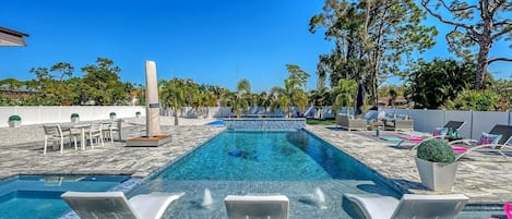 A heated pool