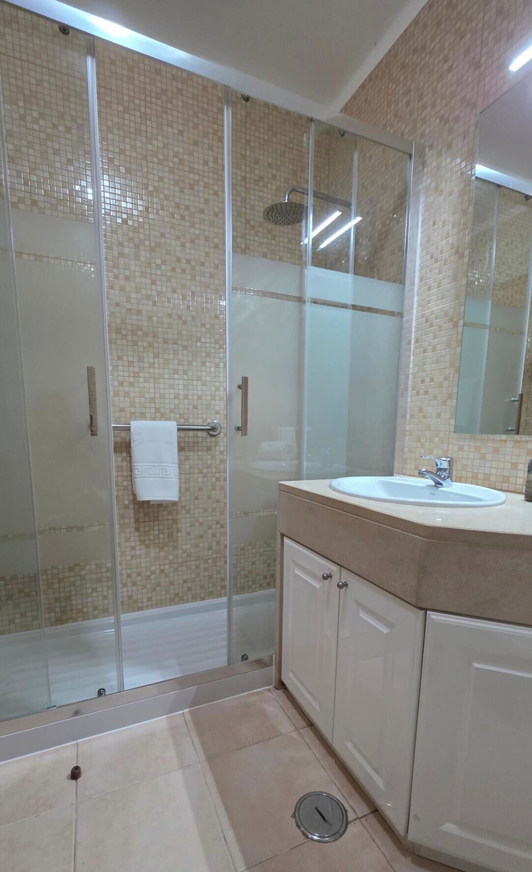Dusche, Haartrockner, Bidet, Handtücher