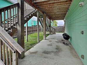 Terrace/patio - Feather | Coastal Home Steps to the Beach! (Port Aransas)
