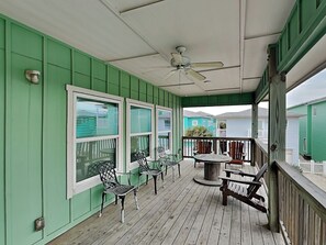 Terrace/patio - Feather | Coastal Home Steps to the Beach! (Port Aransas)