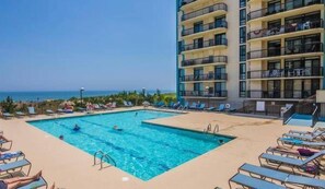 Pool - Oceanfront Building With Great Ocean and Bay Views (Ocean City)