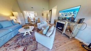 TV, video library - Tivoli 5227 | New to Listing! Golf Views, Pool, 6-Seater Golf Cart (Miramar Beach)