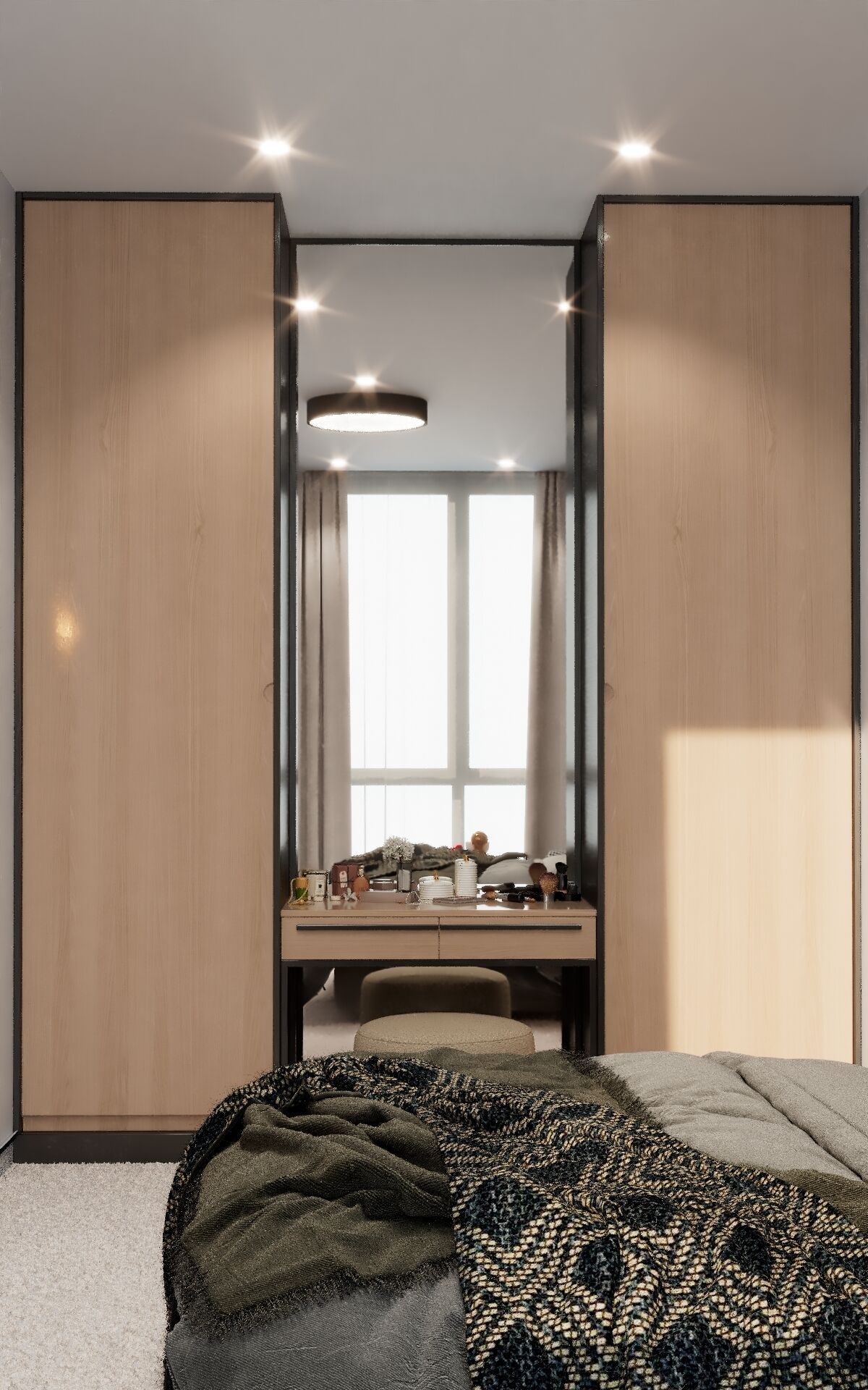 In-room safe, desk, laptop workspace, blackout curtains