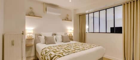 2 chambres, fer et planche Ă repasser, Wi-Fi, draps fournis