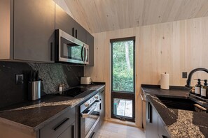 Private kitchen - Modern 1-bedroom cabin at Black Prong Resort (Bronson)