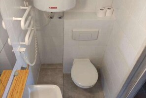 Bathroom - Holiday home with a fireplace and a large terrace (Kopalino)