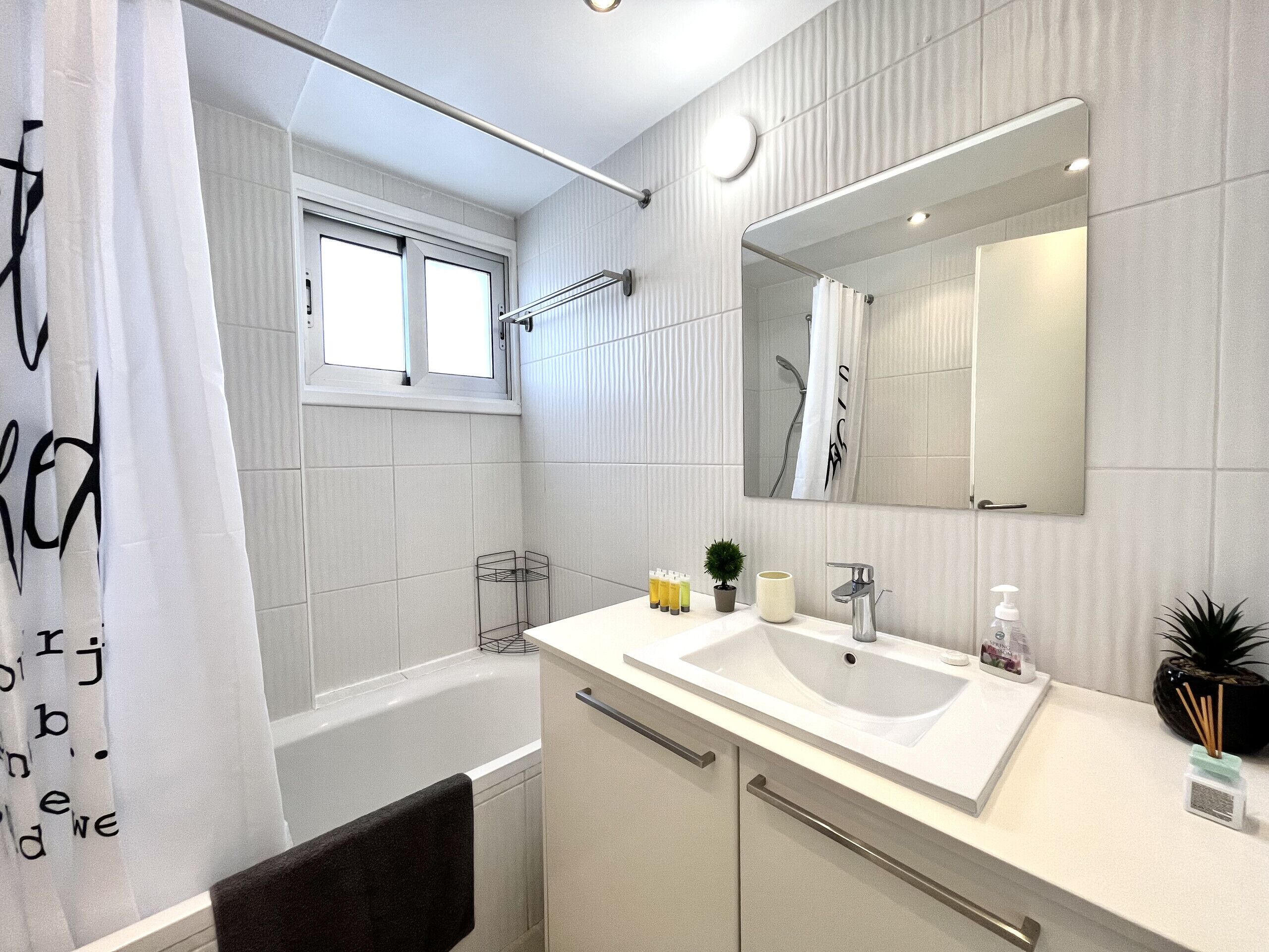 Hair dryer, towels