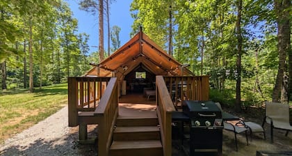 Canvas Glamping Tent On 18 Acres Near State Parks, Trails, and Waterfalls