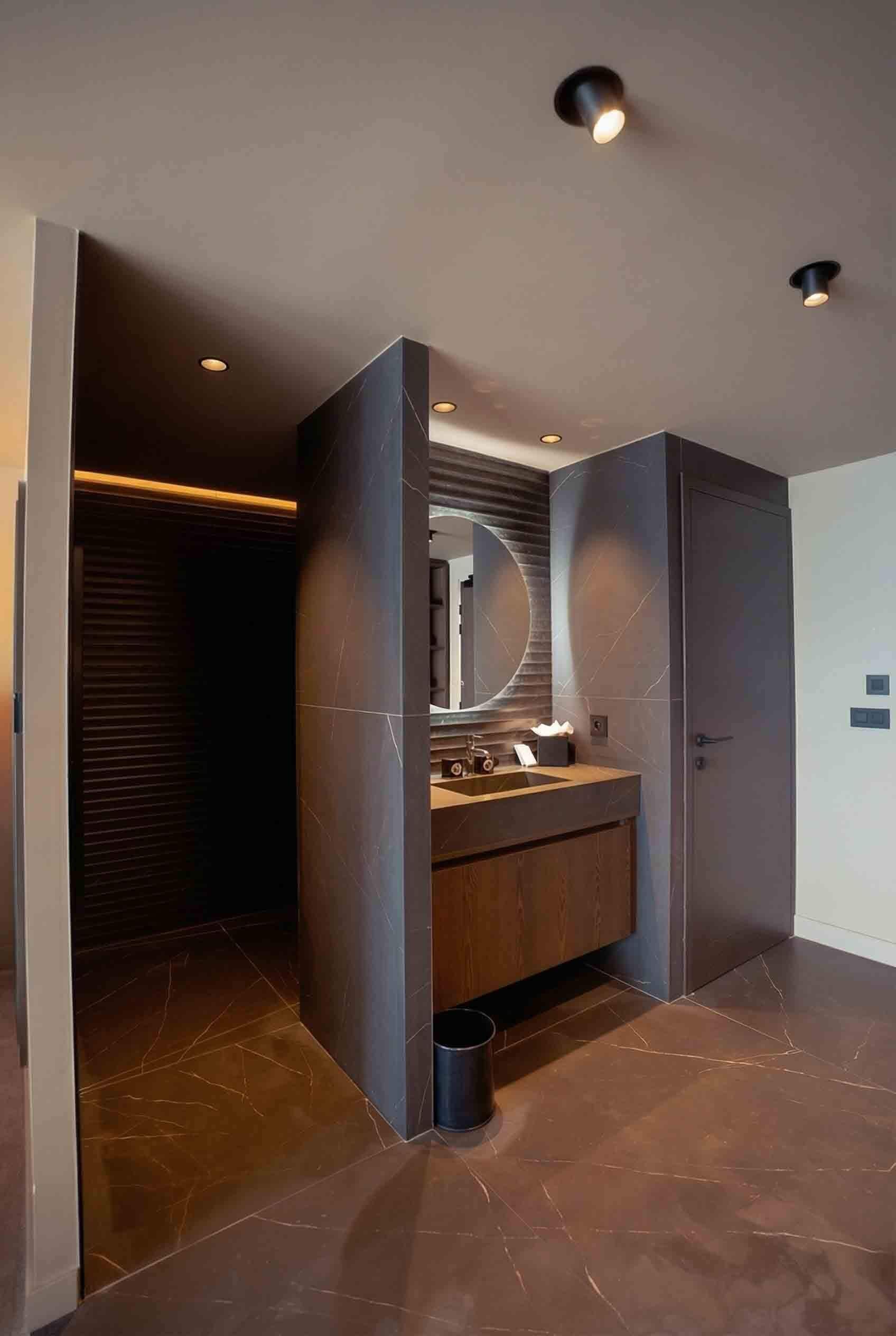 Hair dryer, bathrobes, slippers, towels