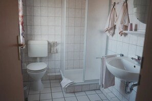 Ducha, secador de pelo, toallas