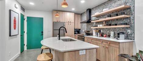 Microwave, stovetop, dishwasher