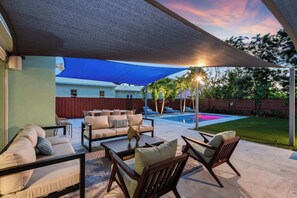 Terrace/patio - Coastal Haven- Ranch with Pool (Delray Beach)