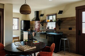 Design-feriehus - terrasse - udsigt til flod | Privat køkken