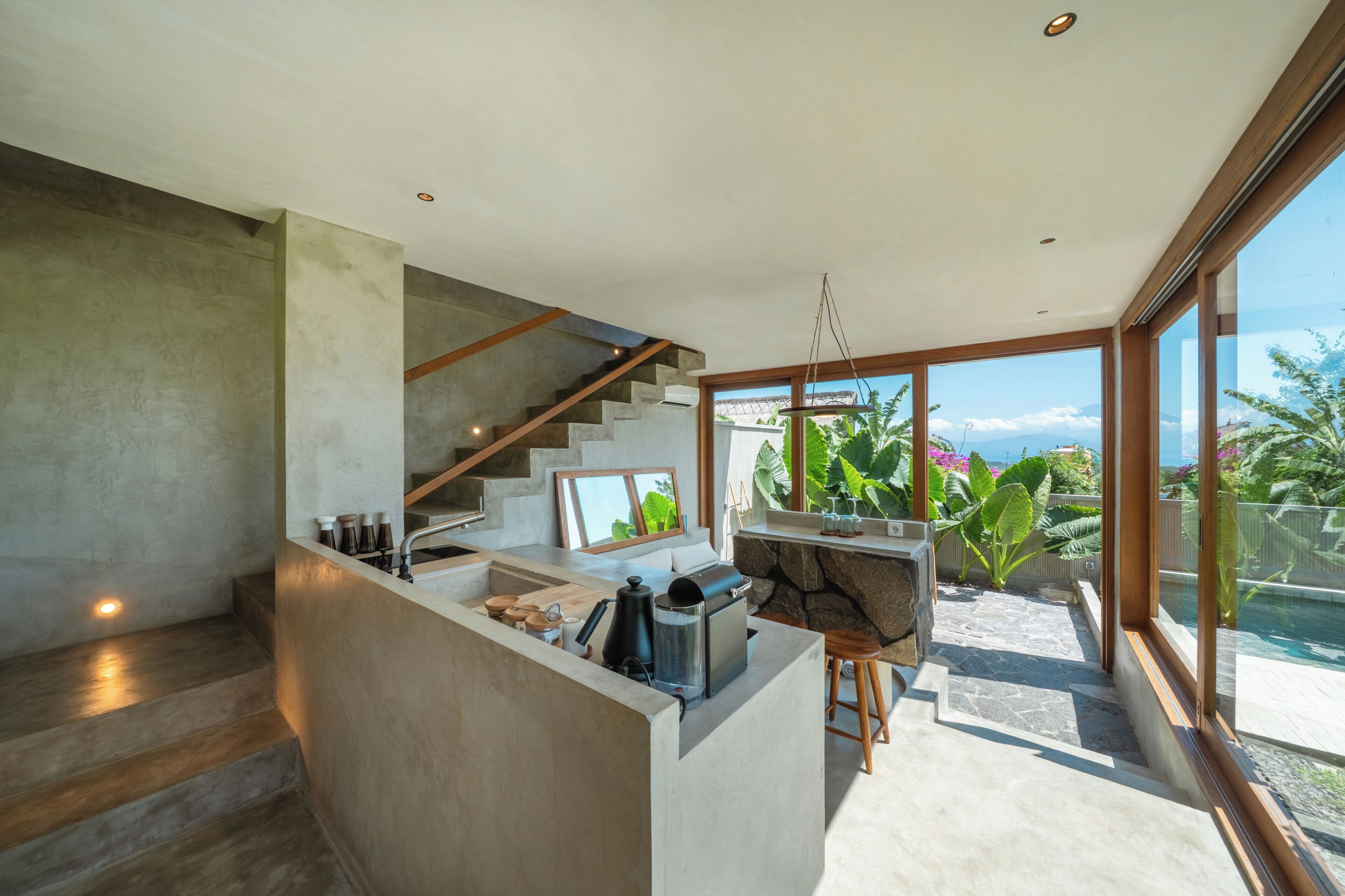 Villa, vue montagne, en angle | Cuisine privée | Cafetière/bouilloire, bouilloire électrique