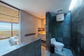 Standard Villa, Mountain View | Bathroom | Shower, rainfall showerhead - Mizu Homes (Lembongan Island)