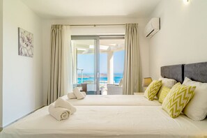 3 bedrooms, iron/ironing board, free WiFi, bed sheets - Seaview Villa Private Pool & BBQ, near Elounda Bay (Schisma Eloundas)