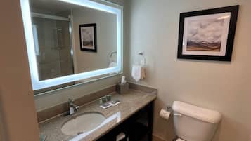 Suite, 2 Queen Beds, Non Smoking, Kitchenette | Bathroom | Shower, free toiletries, hair dryer, towels