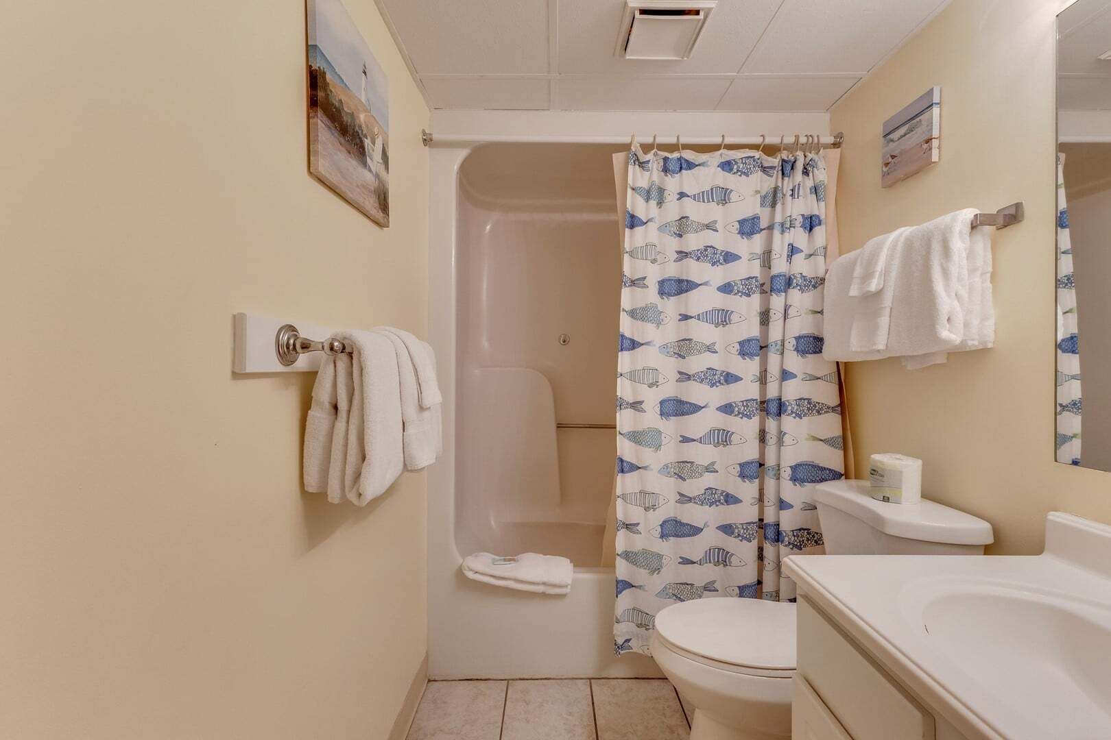 Hair dryer, towels