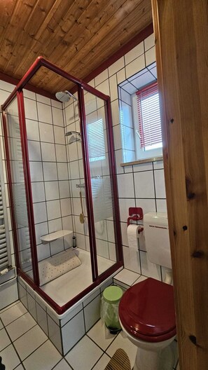 Shower, hair dryer, towels, soap - Baltic Sea, Schlei and surroundings (Norderbrarup)