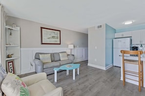Atlantic Towers 508-print-005-003-Main Living Area-4200x2800-300dpi - Oceanfront 1BR retreat with stunning views in Carolina Beach 0508 (Carolina Beach)