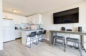 Private kitchen - Oceanfront 1-Bedroom Condo in Carolina Beach - Perfect for 6! (Carolina Beach)