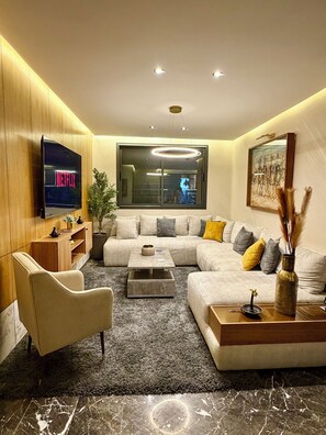 Living area - Modern Flat Near Gueliz & Train Station (Marrakesh)
