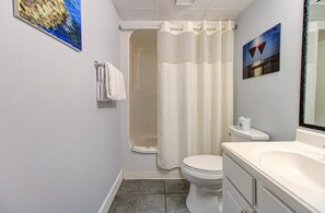 Bathroom - Oceanfront 2BR condo for 6 in Carolina Beach with stunning views! (Carolina Beach)