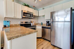 Private kitchen - Oceanfront 1-Bedroom in Carolina Beach, Perfect for 5 Guests! (Carolina Beach)