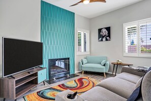 House, Multiple Beds, Pool Access, Mountain View (Shannon 2) | Living area - Casa Solara is a Quintessential Palm Springs Retreat! (Palm Springs)