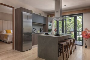 Private kitchen - 2BR Oasis in Tulum | Rooftop Pool • Wi-Fi• Parking (Tulum)